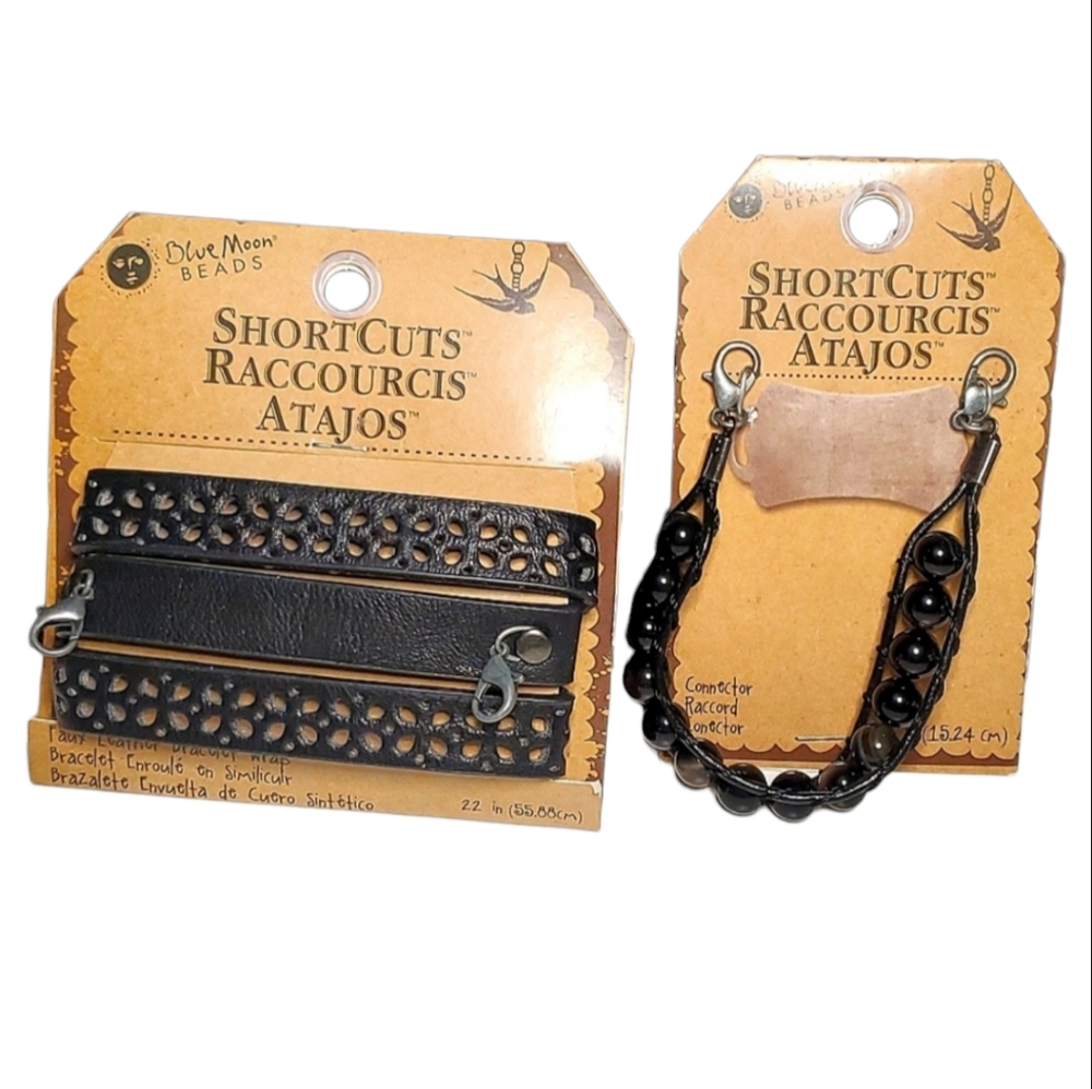 🏷5/$20🏷 NEW Blue Moon Beads Shortcuts - Faux Leather Bracelet Wrap & Connector